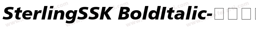 SterlingSSK BoldItalic字体转换